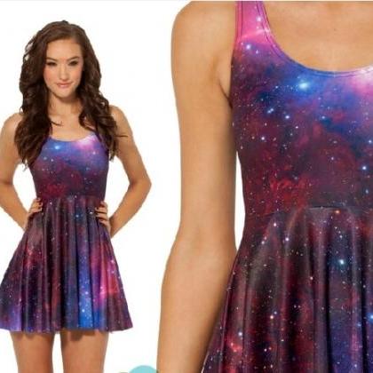 The Milky Way Purple Skating Dress