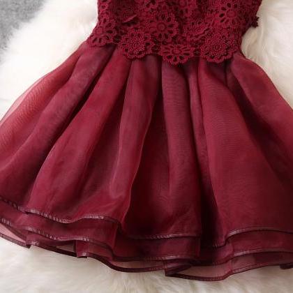 Embroidered Organza Tutu Dress ,with Necklace Gf